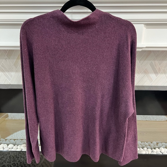 lululemon athletica Dark Purple Boxy Knit Sweater Waist Length XL/XXL - Picture 2 of 5